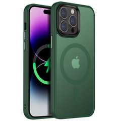TPU+PC чехол Metal Buttons with MagSafe Colorful для Apple iPhone 15 Pro Max (6.7") Зеленый