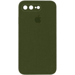 Чохол Silicone Case Square Full Camera Protective (AA) для Apple iPhone 7 plus / 8 plus (5.5") Зелений / Dark Olive