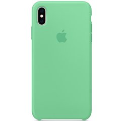 Чохол Silicone case (AAA) для Apple iPhone XS Max (6.5") Зелений / Spearmint