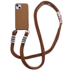 Чехол TPU two straps California для Apple iPhone 13 (6.1") Коричневый