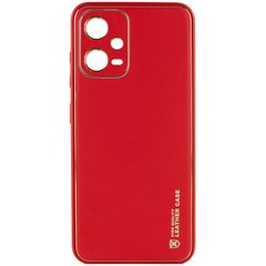 Кожаный чехол Xshield для Xiaomi Poco X5 5G / Redmi Note 12 5G Красный / Red