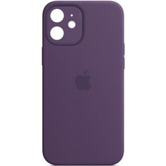 Уценка Чехол Silicone Case Full Camera Protective (AA) для Apple iPhone 12 (6.1") Вскрытая упаковка / Фиолетовый / Amethyst