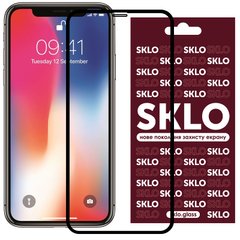Захисне скло SKLO 3D (full glue) для Apple iPhone 11 Pro / X / XS (5.8") Чорний