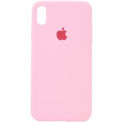 Чехол Silicone Case Full Protective (AA) для Apple iPhone X (5.8") / XS (5.8") Розовый / Light pink