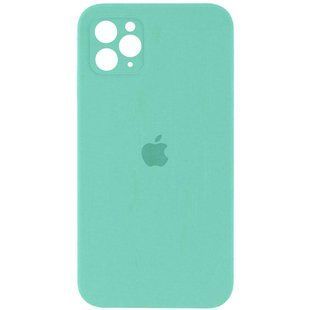 Чехол Silicone Case Square Full Camera Protective (AA) для Apple iPhone 11 Pro (5.8") Бирюзовый / Turquoise