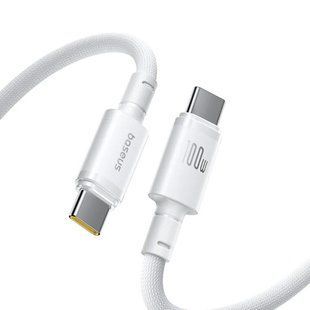Дата кабель Baseus New Braided Type-C to Type-C 100W (2m) (E0426V) Moon White