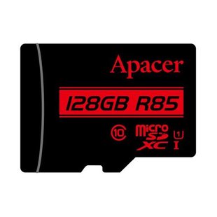 Карта памяти Apacer microSDXC (UHS-1) 128Gb class 10 R85MB/s (без адаптера) Black