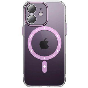 Чехол TPU+PC Colorful with Magnetic Fit для Apple iPhone 12 (6.1") Pink