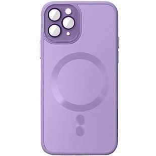 Чехол TPU+Glass Sapphire Midnight with MagSafe для Apple iPhone 14 Pro (6.1") Сиреневый / Lilac