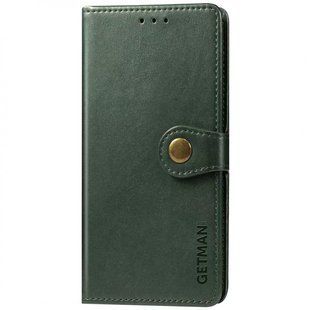 Кожаный чехол-книжка GETMAN Gallant (PU) для Xiaomi Redmi Note 9s / Note 9 Pro / Note 9 Pro Max Зеленый