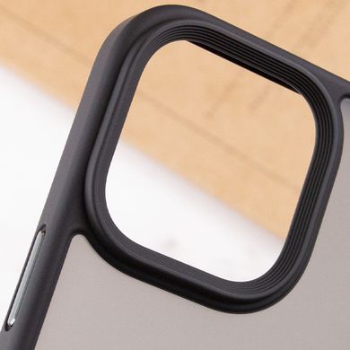TPU+PC чехол Metal Buttons для Apple iPhone 15 (6.1") Черный