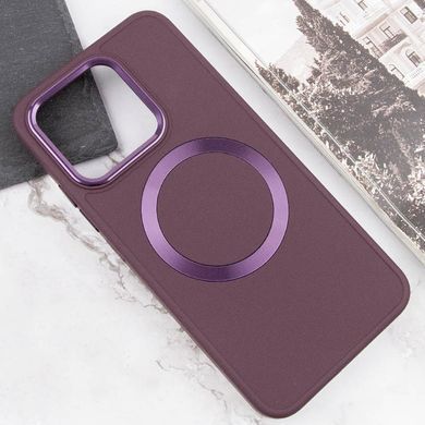 TPU чехол Bonbon Metal Style with Magnetic Fit для Xiaomi 14 Pro Бордовый / Plum