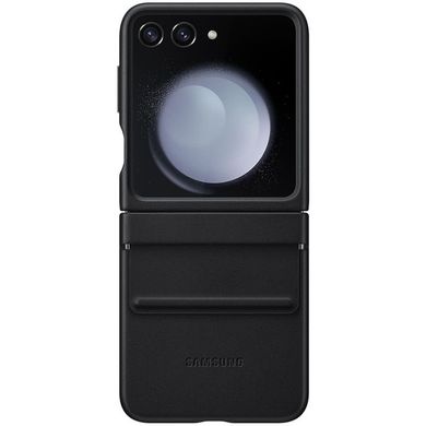 Кожаный чехол Leather Case (AAA) для Samsung Galaxy Z Flip6 Black