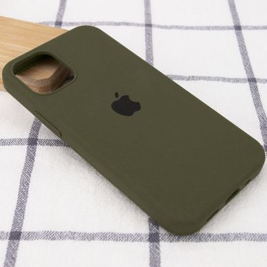 Чохол Silicone Case Full Protective (AA) для Apple iPhone 15 (6.1") Зелений / Dark Olive