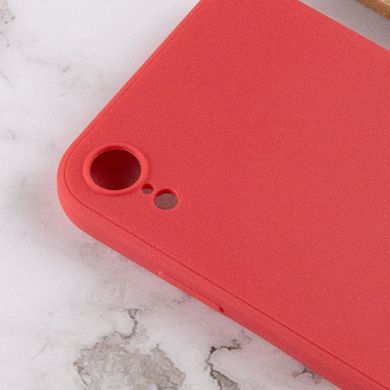 Силиконовый чехол Candy Full Camera для Apple iPhone XR (6.1") Красный / Camellia