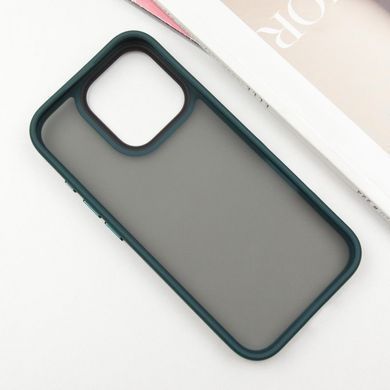 TPU+PC чохол Metal Buttons для Apple iPhone 16 Pro (6.3") Зелений / Dark Green