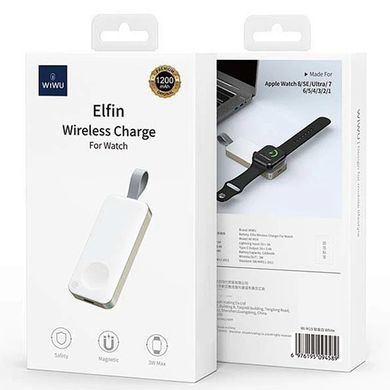 Портативний ЗП Power Bank WIWU Wi-M19 For Apple Watch 1200 mAh White