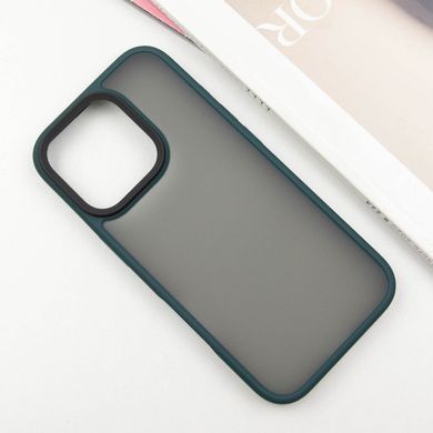 TPU+PC чохол Metal Buttons для Apple iPhone 16 Pro (6.3") Зелений / Dark Green