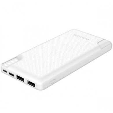 Портативное зарядное устройство Powerbank Philips Display 10000 mAh 12W (DLP2010N/62) Белый