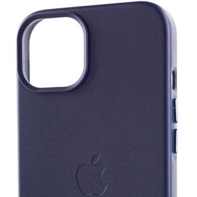 Кожаный чехол Leather Case (AA) with MagSafe для Apple iPhone 14 (6.1") Фиолетовый / Amethys