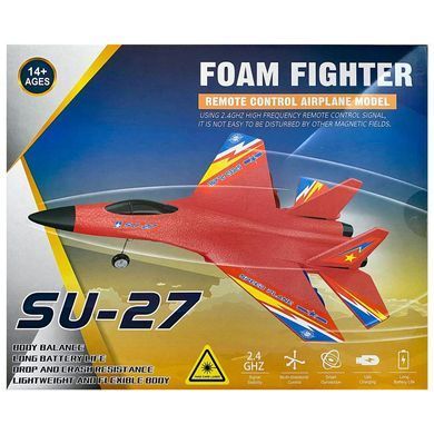 Літак на радіокеруванні SCHE HW28 SU27 Foam Red