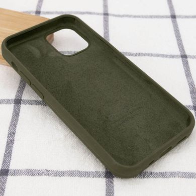 Чохол Silicone Case Full Protective (AA) для Apple iPhone 15 (6.1") Зелений / Dark Olive