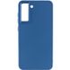 TPU чехол Bonbon Metal Style для Samsung Galaxy S21 FE Синий / Denim Blue фото 2