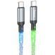 Дата кабель Hoco U112 Shine Type-C to Type-C 60W (1m) Gray фото 1