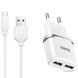 СЗУ Hoco C12 Charger + Cable (Micro) 2.4A 2USB Белый фото 1