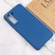 TPU чехол Bonbon Metal Style для Samsung Galaxy S21 FE Синий / Denim Blue фото 4