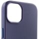 Кожаный чехол Leather Case (AA) with MagSafe для Apple iPhone 14 (6.1") Фиолетовый / Amethys фото 3