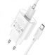 СЗУ Hoco C109A Fighter QC3.0 18W (1USB-A) + кабель USB to Type-C White фото 2