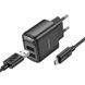 СЗУ Hoco C141A Smart 2.1A (2USB-A) + кабель USB to MicroUSB Black фото 3