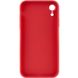 Силиконовый чехол Candy Full Camera для Apple iPhone XR (6.1") Красный / Camellia фото 2