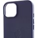 Кожаный чехол Leather Case (AA) with MagSafe для Apple iPhone 14 (6.1") Фиолетовый / Amethys фото 4