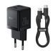 МЗП Baseus Palm Fast Charger 20W (1USB-A/1C) + кабель Type-C to Type-C (P10111608) Cluster Black фото 1