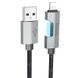 Дата кабель Hoco U123 Regent colorful 2.4A USB to Lightning (1.2m) Black фото 1