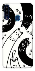 Чохол itsPrint Чорно-білі коти для Samsung Galaxy A20s