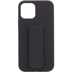 Уценка Чехол Silicone Case Hand Holder для Apple iPhone 12 Pro Max (6.7") Вскрытая упаковка / Черный / Black