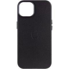 Кожаный чехол Leather Case (AA) with MagSafe для Apple iPhone 14 Plus (6.7") Black