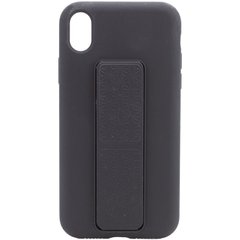 Чехол Silicone Case Hand Holder для Apple iPhone XS Max (6.5") Черный / Black