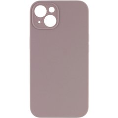 Чехол Silicone Case Full Camera Protective (AA) NO LOGO для Apple iPhone 15 (6.1") Серый / Lavender