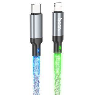 Дата кабель Hoco U112 Shine Type-C to Lightning 20W (1m) Gray