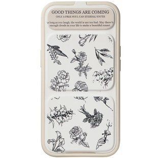 Чохол TPU Panel Stand для Apple iPhone 16 Pro (6.3") Floral Sketch