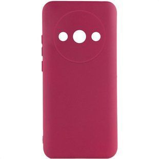 Чохол TPU GETMAN Liquid Silk Full Camera для Xiaomi Redmi A3 Бордовий / Marsala