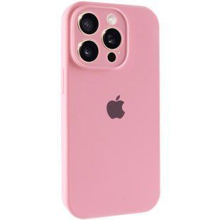 Чехол Silicone Case Full Camera Protective (AA) для Apple iPhone 13 Pro (6.1") Розовый / Light pink