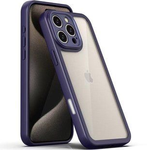 TPU чехол Transparent + Colour 1,5mm для Apple iPhone 16 Pro Max (6.9") Purple