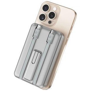 Портативное ЗУ Power Bank WIWU Wi-P056 22.5W+PD20W с БЗУ+iWatch with cable 10000 mAh Silver