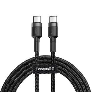 Дата кабель Baseus Cafule Type-C to Type-C PD2.0 60W (2m) (CATKLF-H) Черный / Серый