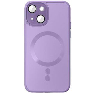 Чохол TPU+Glass Sapphire Midnight with MagSafe для Apple iPhone 15 Plus (6.7") Бузковий / Lilac